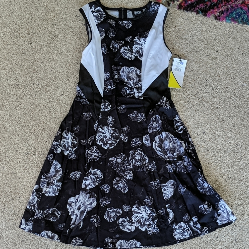 NWT Prabal Gurung for T black & white floral dress